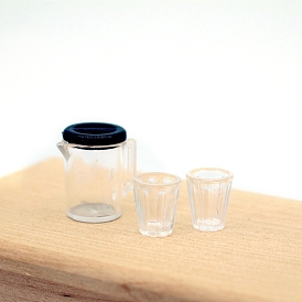 Mini Transparent Kettle Cup Combination, DIY Micro Plastic
 Scene Model