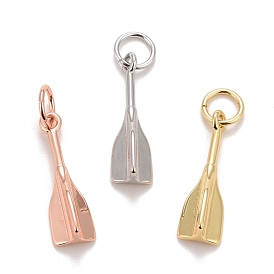 Rack Plating Real 18K Gold Plated Brass Pendants, with Jump Rings, Long-Lasting Plated, Lead Free & Cadmium Free, Arrow