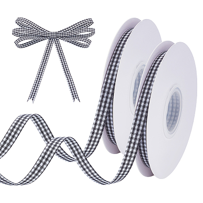 Лента с узором «тартан» из полиэстера, для пошива одежды из ткани аксессуары