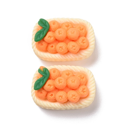 Opaque Resin Cabochons, DIY Accessories, Orange