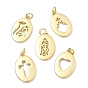 Латунные подвески, овальные амулеты, долговечный, без кадмия и без свинца, реальный 18 k позолоченный