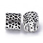 Tibetan Style Hollow Alloy European Beads, Large Hole Beads, Cadmium Free & Lead Free, Column
