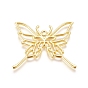 Zinc Alloy Open Back Bezel Pendants, For DIY UV Resin, Epoxy Resin, Pressed Flower Jewelry, Butterfly