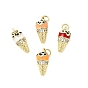 Латунные микро проложить кубического циркония подвески, мороженое прелести, с эмалью, с целью перехода в кольце