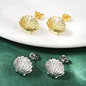 Латунь серьги, формы раковины