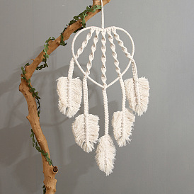 Nordic dream catcher hangings hand-woven wall hangings simple wall hangings love leaves wall hangings home decoration