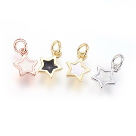 Enamel Brass Charms, Star