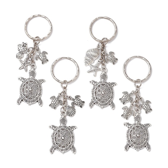 Сплав брелок, с железными разрезными брелоками, черепаха