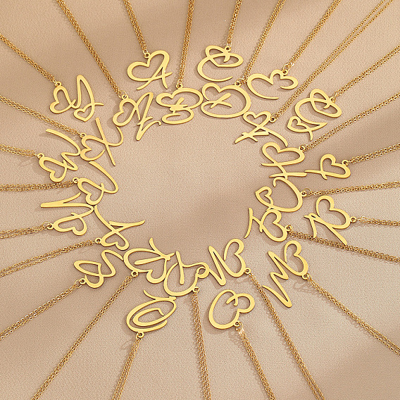 304 ожерелья с подвеской в форме сердца из нержавеющей стали для женщин и мужчин, золотые