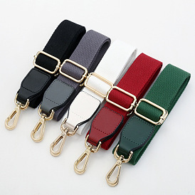 Solid Color Cotton Adjustable Wide Shoulder Strap, with Swivel Clasps, for Bag Replacement Accessories