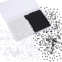 6/0 Glasperlen, opaken Farben Saatgut, Runde, black & white