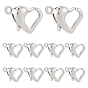 10шт 304 застежки-карабины из нержавеющей стали, сердце