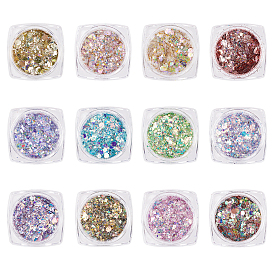 Olycraft Nail Art Glitter Sequins, Manicure Decorations, DIY Sparkly Paillette Tips Nail