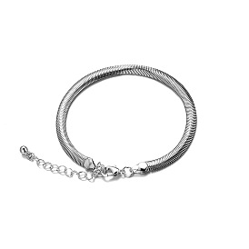 Chic Silver Snake Bone Bracelet - Creative Minimalist Metal Alloy Wristband