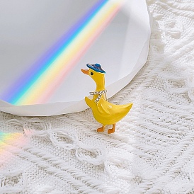 Эмалевые булавки, булавки для рюкзаков со стразами из сплава, утка