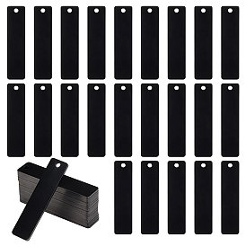 201 Stainless Steel Pendants, Stamping Blank Tag, Rectangle Charm