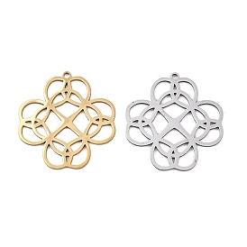 Полые 201 из нержавеющей стали кулоны, клевер очарование