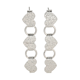 304 из нержавеющей стали серьги, для женщин, сердце