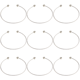 10шт. браслеты из нержавеющей стали с манжетой для изготовления, не тускнеет