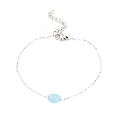 304 de enlace de acero inoxidable de las pulseras, con el grano de la resina, para mujeres