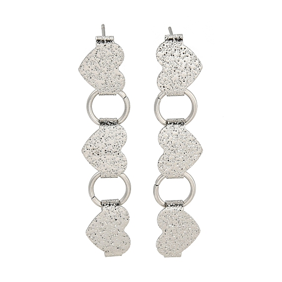 304 из нержавеющей стали серьги, для женщин, сердце