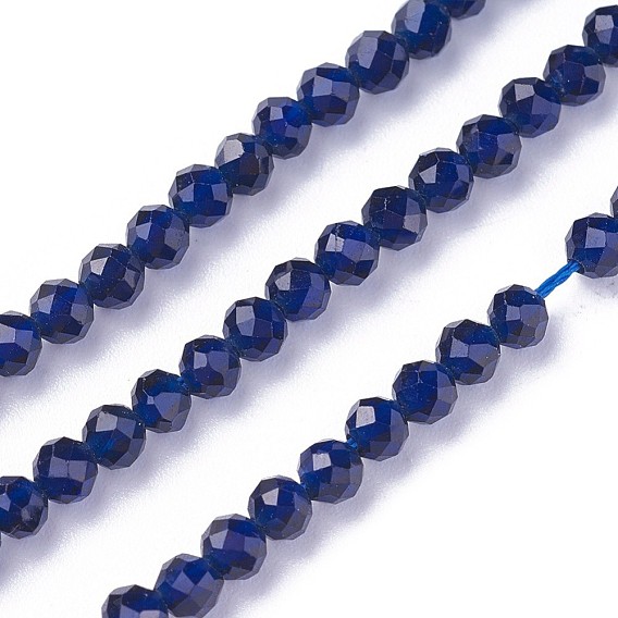 Faceted Glass Beads Strands, Round