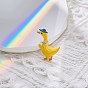 Эмалевые булавки, булавки для рюкзаков со стразами из сплава, утка