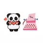 Valentine's Day Theme Cartoon Paper Stickers Set, Adhesive Label Stickers, for Water Bottles, Laptop, Luggage, Cup, Computer, Mobile Phone, Skateboard, Guitar Stickers, Heart & Gift & Letter