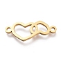 304 Stainless Steel Links Connectors, Laser Cut, Connected Heart
