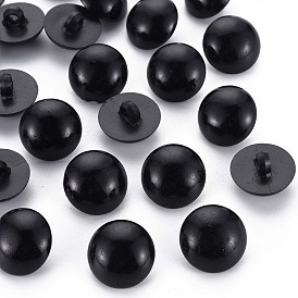 1-Hole Plastic Buttons, Half Round