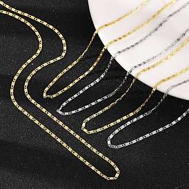 Латунные овальные ссылка цепи ожерелья, долговечный, стойки покрытие