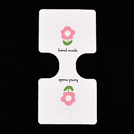 Folding Flower Pattern Paper Jewlery Display Cards for Necklaces, Bracelets, Hair Ties