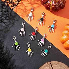 Смола подвеска украшения, Сплав с застежками, Скелет руки