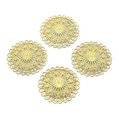 Brass Filigree Joiners, Lead Free & Cadmium Free & Nickel Free, Flat Round