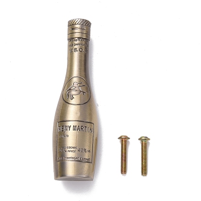 Vintage Bottle-shaped Alloy Cabinet Door Knobs, Kitchen Drawer Pulls Cabinet Handles, with Iron Screws
