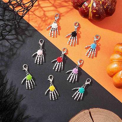 Смола подвеска украшения, Сплав с застежками, Скелет руки