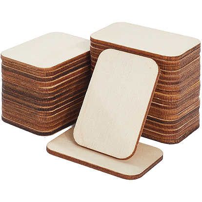 100pcs bois de peuplier, rectangle, blank tag