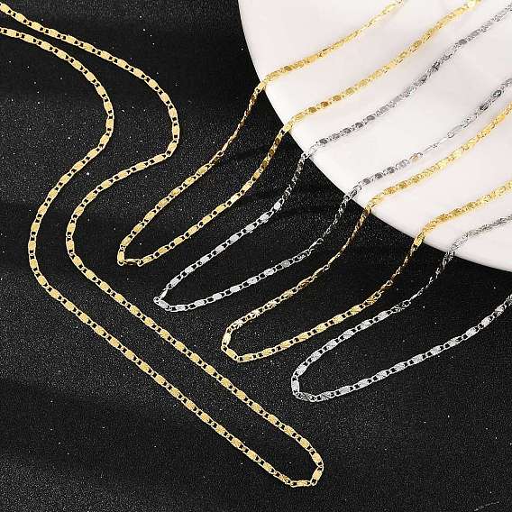 Латунные овальные ссылка цепи ожерелья, долговечный, стойки покрытие