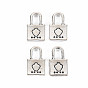 Tibetan Style Alloy Pendants Rhinestone Settings, Cadmium Free & Lead Free, Lock