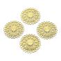 Brass Filigree Joiners, Lead Free & Cadmium Free & Nickel Free, Flat Round