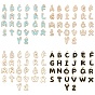 Vergoldete Legierungs-Emaille-Anhänger, emaillierte Pailletten, alphabetische Form