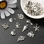 30Pcs 30 Style Tibetan Style Alloy Charms, Mixed Shapes