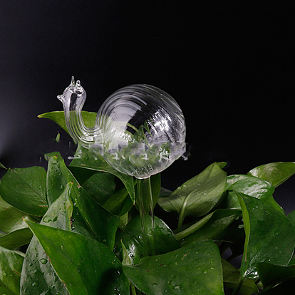 Piquets à arrosage automatique en verre cygne/oiseau/escargot, dispositif d'arrosage automatique des fleurs, abreuvoir de jardin
