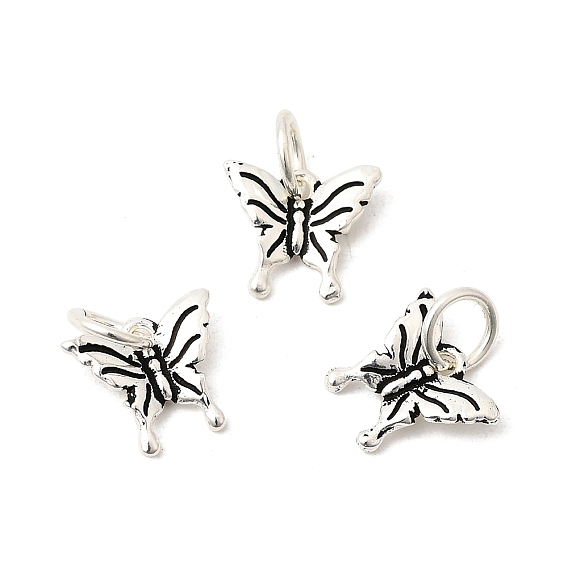 925 стерлингов серебряные подвески, бабочки прелести, с печатью 925