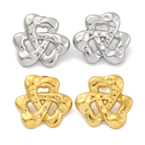 Цветочное ионное покрытие (ip) 304 серьги-гвоздики из нержавеющей стали