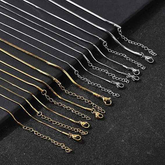 304 ожерелья из нержавеющей стали в виде змеиной цепи для женщин и мужчин