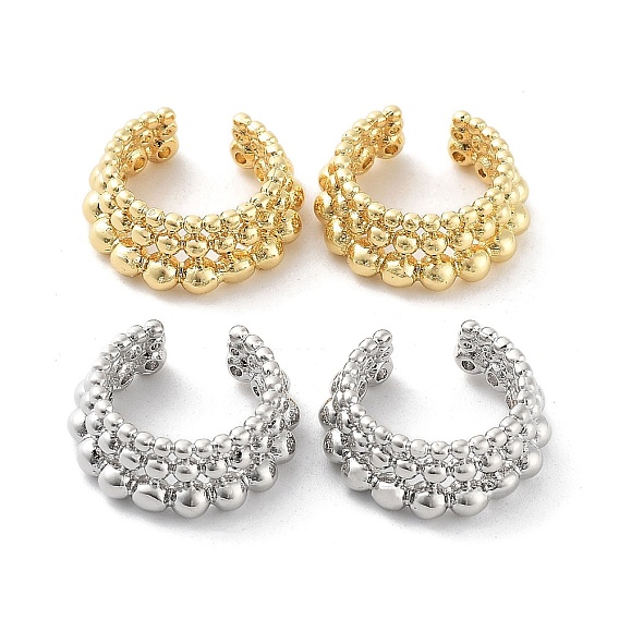 Серьги-каффы круглой формы из латуни, непрокалывающие серьги