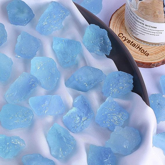 Необработанный натуральный аквамарин, для ароматического диффузора, обмотка провода, исцеление кристаллами викки и рейки, дисплей украшения