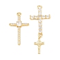 Латунные микро проложить кубического циркония подвески, крест прелести, долговечный, стойки покрытие, без свинца и без кадмия