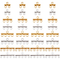32Pcs 8 Style 304 Stainless Steel Chandelier Component Links